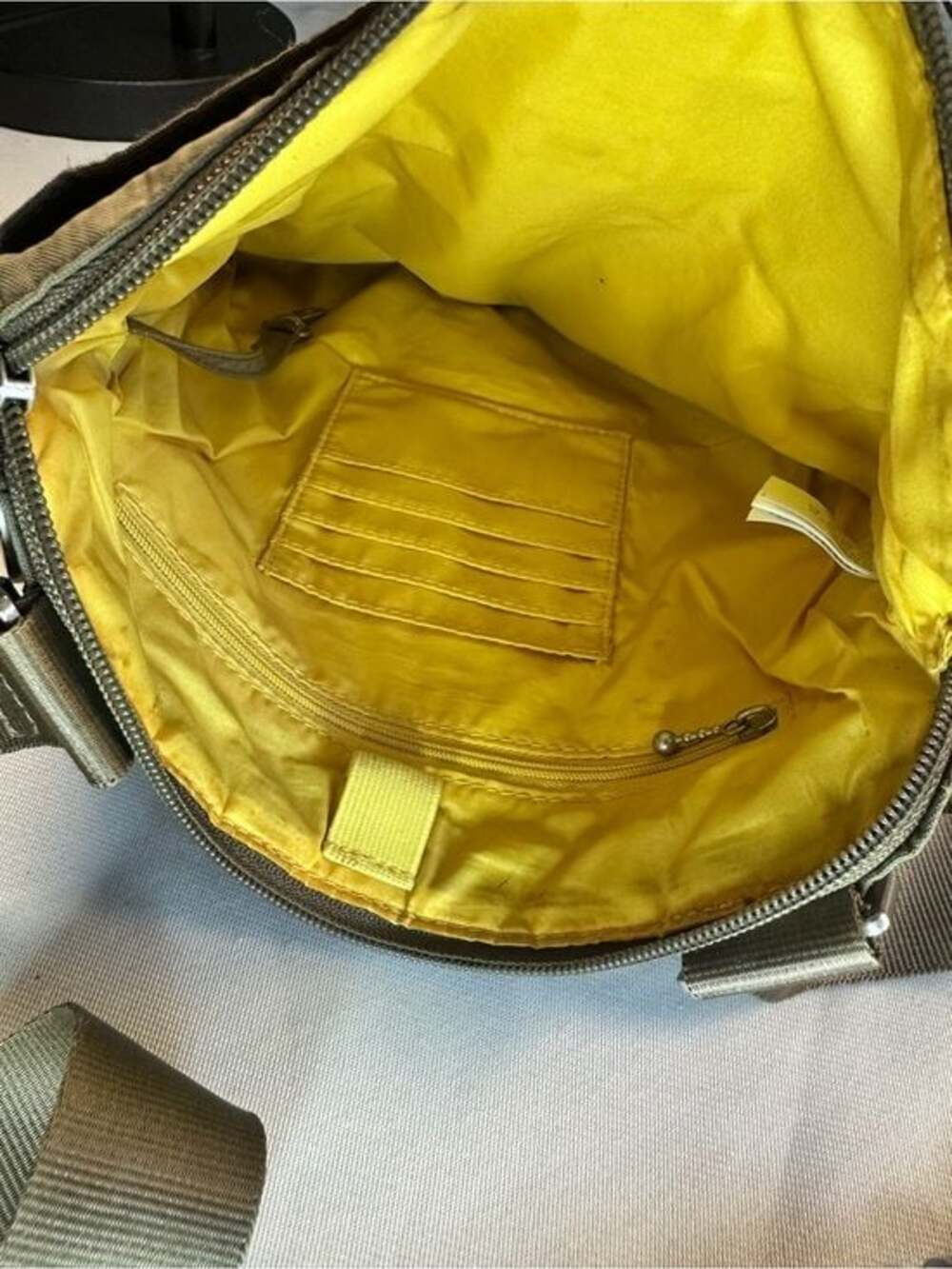 Baggallini Olive Green Crossbody Bag with Silver Hardware - Picture 7 of 9